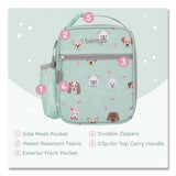 bentgo® Kids Insulated Lunch Tote, Puppy Love Theme, 7.3" x 3.5" x 9.5", Mint Green/Multicolor (BEODBGPPY) Each