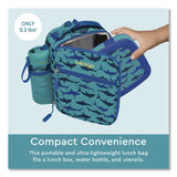 bentgo® Kids Insulated Lunch Tote, Sharks Theme, 7.3" x 3.5" x 9.5", Turquoise/Blue (BEODBGSHK) Each