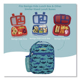 bentgo® Kids Insulated Lunch Tote, Sharks Theme, 7.3" x 3.5" x 9.5", Turquoise/Blue (BEODBGSHK) Each