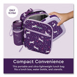 bentgo® Kids Insulated Lunch Tote, Unicorns Theme, 7.3" x 3.5" x 9.5", Purple/Multicolor (BEODBGUNI) Each