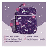 bentgo® Kids Insulated Lunch Tote, Unicorns Theme, 7.3" x 3.5" x 9.5", Purple/Multicolor (BEODBGUNI) Each