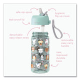 bentgo® Puppy Love Plastic Water Bottle, 15 oz, Multicolor (BEODWB1PPY) Each