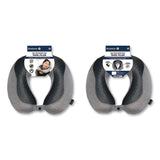 Brookstone® U-Shaped Memory Foam Travel Pillow, One Size Fits Most, 12.6 x 3.74 x 12.2, Gray/Black (BKTBNPM0007) Each
