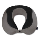 Brookstone® U-Shaped Memory Foam Travel Pillow, One Size Fits Most, 12.6 x 3.74 x 12.2, Gray/Black (BKTBNPM0007) Each