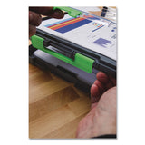 Dexas® ClearView Clipcase Storage Clipboard, 0.35" Clip Capacity, Holds 8.87 x 12.25 Sheets, Gray/Green (DSE5717802) Each