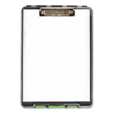 Dexas® ClearView Clipcase Storage Clipboard, 0.35" Clip Capacity, Holds 8.87 x 12.25 Sheets, Gray/Green (DSE5717802) Each