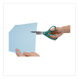 Westcott® KleenEarth Rice Husk Scissors, Pointed Tip, 8" Long, Straight Blue/Green Handle, 2/Pack (ACM14882036) Pack of 2