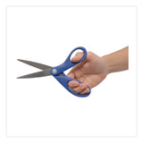 Westcott® KleenEarth Rice Husk Scissors, Pointed Tip, 8" Long, Straight Blue/Green Handle, 2/Pack (ACM14882036) Pack of 2