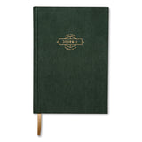 DesignWorks Ink® Hardcover Journal, Narrow Rule, Green/Gold Soft-Touch Synthetic Suede Cover, (80) 7.88 x 5.5 Sheets (DWOTJB5824ST) Each