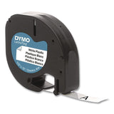 DYMO® LetraTag Plastic Labels, 0.5" x 13 ft, White, 3 Cassettes/Pack (DYM2156092) Pack of 3