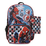 Bioworld® Spiderman Kids 5-Piece Backpack Set, 16", Multicolor (BWRB1B7XT6USMSB) Each