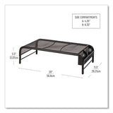 Mind Reader Metal Mesh Monitor Stand, For Up to 24" Monitors, 19" x 10.5" x 5.5", Black, Supports 22 lb (EMSMESHMBLK) Each