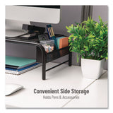 Mind Reader Metal Mesh Monitor Stand, For Up to 24" Monitors, 19" x 10.5" x 5.5", Black, Supports 22 lb (EMSMESHMBLK) Each