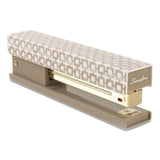 Swingline® Leah Bisch Tan-Tile Full Strip Stapler, 20-Sheet Capacity, Tan/Gold/White (GBCS700035) Each