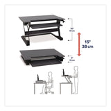 WorkFit™ by Ergotron® WorkFit-TL Adjustable Standing Desk Converter, 37.5" x 27" x 5" to 20", Dark Gray/Black (ERG33406085) Each