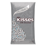 Hershey®'s KISSES Milk Chocolate Candy, Silver Foils, 60 oz Bag (HRSHEC33458) Each