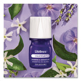 Lifelines® Aromatherapy Essential Oil Flameless Candle Diffuser, Jasmine and Geranium Essential Oil, 5.4 x 5.4 x 6.5, White (LLN111603) Each