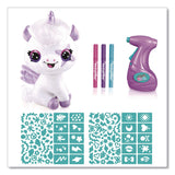 Style 4 Ever™ Airbrush Plush Glow-in-the-Dark Unicorn with Airbrush Tool, (3) Washable Ink Tubes and (60) Stick-On Stencils, Ages 6 and Up (LTP2283308) Each