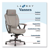 La-Z-Boy® Vannes Ergonomic Executive Chair, Supports Up to 275 lb, 20.5" to 23.5" Seat Height, Light Gray Seat and Back, Dark Gray Base (LZB60101GRY) Each