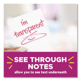 Post-it® Transparent Notes, 2.88" x 5.88", Clear, 36 Sheets/Pad (MMM636TRSPT) Each