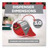 Scotch® General Purpose Packaging Tape with Dispenser, 3" Core, 1.88" x 54.6 yd, Clear (MMM3350RD36GC) Each