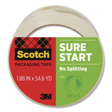 Scotch® Sure Start Packaging Tape, 3" Core, 1.88" x 54.6 yds, Clear (MMM3450) Each