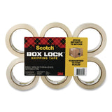 Scotch® BOX LOCK Shipping Tape, 3" Core, 1.88" x 38.2 yds, Clear, 6/Pack (MMM3950S6) Pack of 6