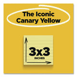 Post-it® Notes Original Pads in Canary Yellow, Note Ruled, 3" x 3", 100 Sheets/Pad, 12 Pads/Pack (MMM63012PK) Pack of 12