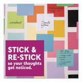 Post-it® Notes Super Sticky Pads in Energy Boost Colors, 3" x 3", Tropical Pink, 90 Sheets/Pad, 5 Pads/Pack (MMM6545SSNP) Pack of 5