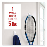 Command™ Large Utility Hooks, Plastic, White, Supports 5 lb, 6/Pack (MMM170036ES) Each