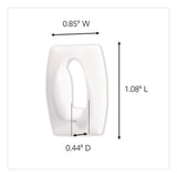 Command™ Mini Hooks, Plastic, White, Supports 0.5 lb, 18/Pack (MMM17006VP) Pack of 18