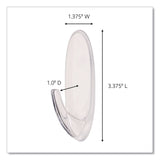 Command™ Large Clear Hooks, Plastic, Supports 4 lb (MMM17093CLRES) Each