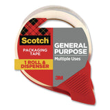 Scotch® General Purpose Packaging Tape with Dispenser, 3" Core, 1.88 x 84.2 yds, Clear (MMM335077RD36GC) Each