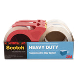 Scotch® Heavy-Duty Packaging Tape with 2 Dispensers, 3"Core, 1.88" x 54.6 yds, Clear, 4 Rolls/Pack (MMM385042RD) Pack of 4