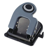 Officemate Desktop 2-Hole Eco-Punch, 1/4" Holes, Black/Gray/Green (OIC815964) Each
