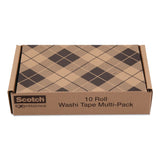 Scotch® Expressions Washi Tape, 0.59" x 32.75 ft, Assorted Colors, 10 Rolls/Pack (MMMC31710SIOC) Pack of 10