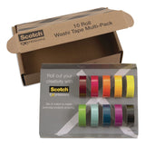 Scotch® Expressions Washi Tape, 0.59" x 32.75 ft, Assorted Colors, 10 Rolls/Pack (MMMC31710SIOC) Pack of 10