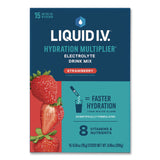 LIQUID I.V.® Hydration Multiplier, Strawberry, 0.56 oz Stick, 15/Pack (LQVEHC47495) Pack of 15