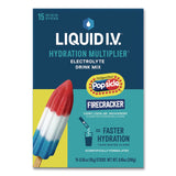 LIQUID I.V.® Hydration Multiplier, Popsicle Firecracker, 0.56 oz Stick, 15/Pack (LQVEHC97102) Pack of 15