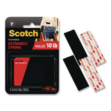 Scotch™ Extreme Fasteners, 1" x 3", Black, 2 Sets of Strips/Pack (MMMRF6731) Pack of 4