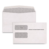 Adams® Double Window Tax Form Envelopes, Commercial Flap, Gummed Closure, 5.63 x 9, White, 100/Pack (ABF7956ES) Pack of 100
