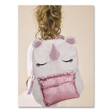 Accessory Innovations Adorable Unicorn Backpack, 12 x 5 x 16, White/Pink (AEIB21GC49266ST) Each