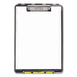 Dexas® ClearView Clipcase Storage Clipboard, 0.35" Clip Capacity, Holds 8.87 x 12.25 Sheets, Gray/Yellow (DSE5717803) Each