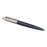 Parker® Jotter Ballpoint Pen, Retractable, Medium 0.7 mm, Blue Ink, Royal Blue/Stainless-Steel Barrel (PAR1953209) Each