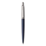 Parker® Jotter Ballpoint Pen, Retractable, Medium 0.7 mm, Blue Ink, Royal Blue/Stainless-Steel Barrel (PAR1953209) Each