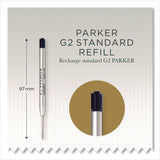 Parker® Quinkflow Refill for Parker Ballpoint Pen, Medium Conical Tip, Black Ink, 10/Pack (PAR2119153) Pack of 10