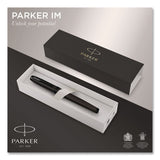 Parker® IM Rollerball Pen, Monochrome Collection, Stick, Fine, Black Ink, Matte Black/PVD Barrel (PAR2127743) Each