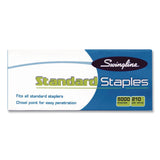 Swingline® Standard Staples, 0.25" Leg, Steel, 5,000/Box, 100 Boxes/Carton (SWI35108CT) Case of 500