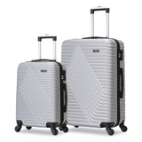 TUCCI VOYAGE Vertice ABS 2-Piece Luggage Set, Silver (TUIV000102PCSLV) Each