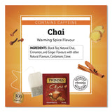 TWININGS® Tea Bags, Chai Black Tea, 0.07 oz Tea Bag, 50/Box (TWGTNA55503) Box of 50